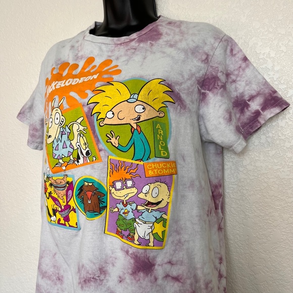 Tie Dye Nickelodeon Vintage Shows Tee Shirt - Picture 6 of 11